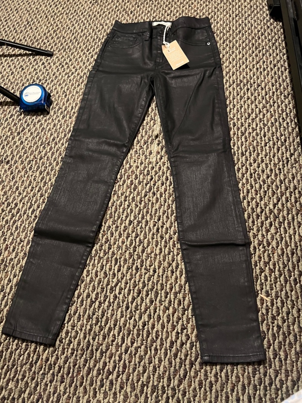 NWT : madewell black denim pants 
Size 25